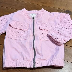 Derek Heart 4T Girls Toddler Pink Eyelet Jacket